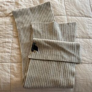 Zadig & Voltaire cashmere Heathered Taupe Ribbed Knit Scarf